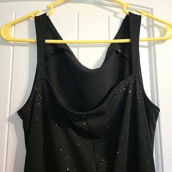 Black Vintage Misses Sparkling Maxi Dress Size 9/10 - Picture 4 of 10